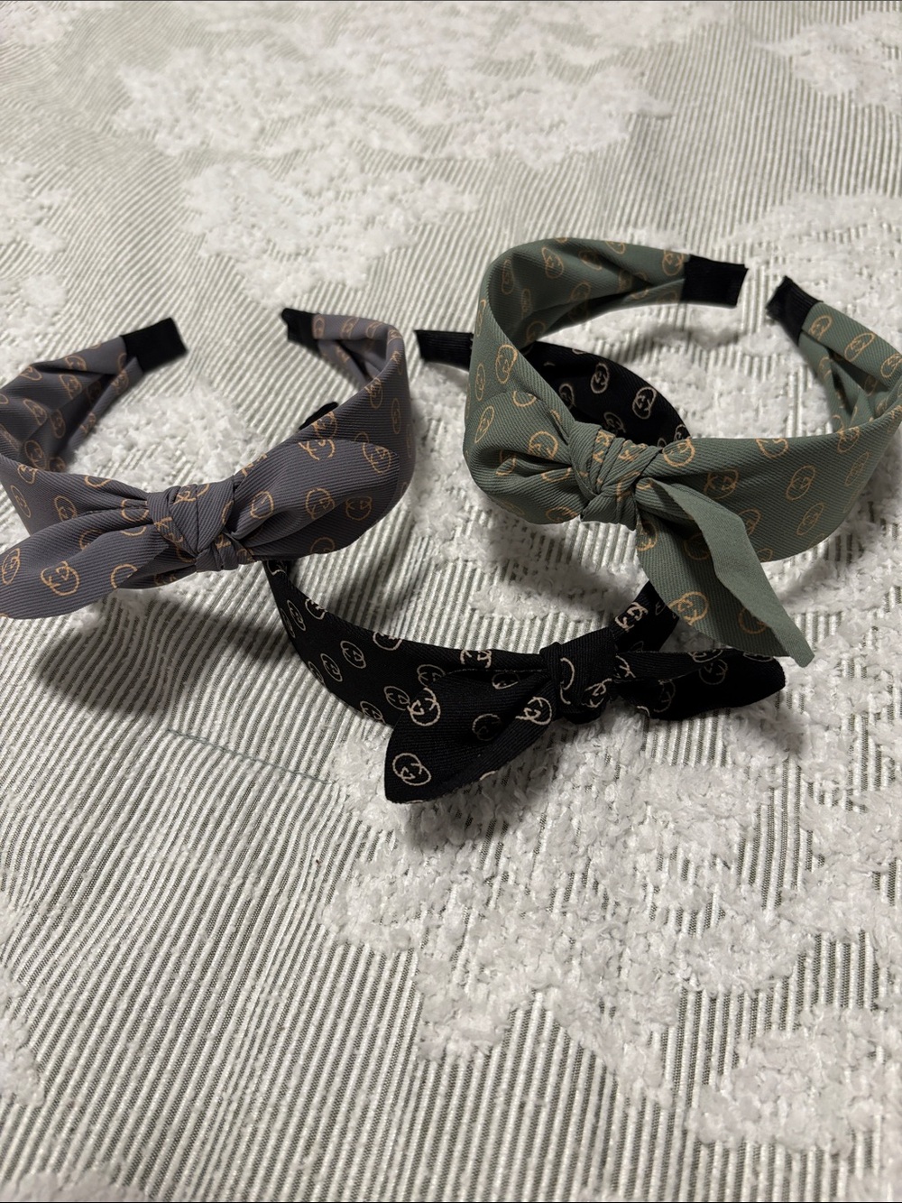 Knot Bow Headbands in Black, Gray, and Sage